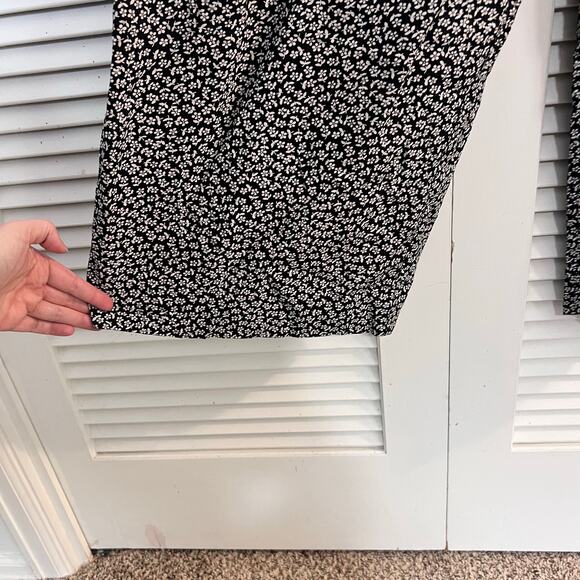 Madewell Lucie Wide-Leg Jumpsuit in Micro Daisy Black Floral Size XL - Picture 7 of 12